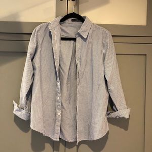 brandy melville striped long sleeve button up